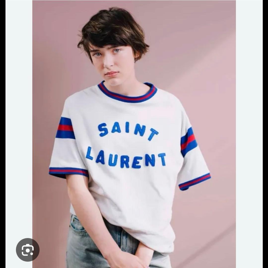 SAINT LAURENT PARIS ロゴT トリコロール ユニセックス
