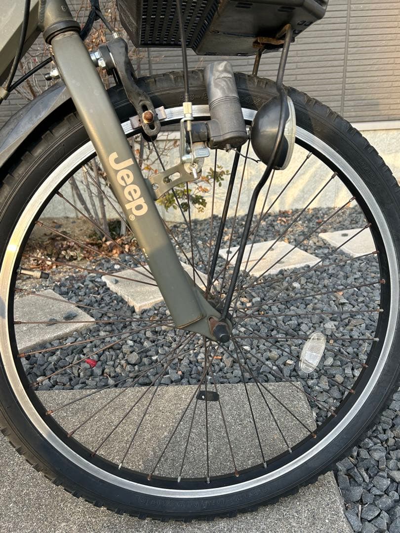 Jeep 子供用自転車 7段変速 オリーブグリーン 『直接取引き限定知多・半田』