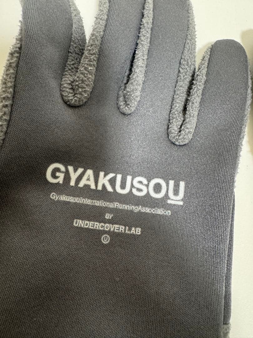 GYAKUSOU ランニング用グローブ グレー　サイズM