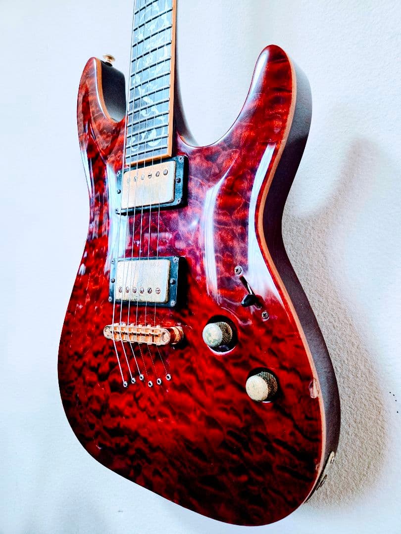 SCHECTER C-1 Classic Amber Gold スルーネック