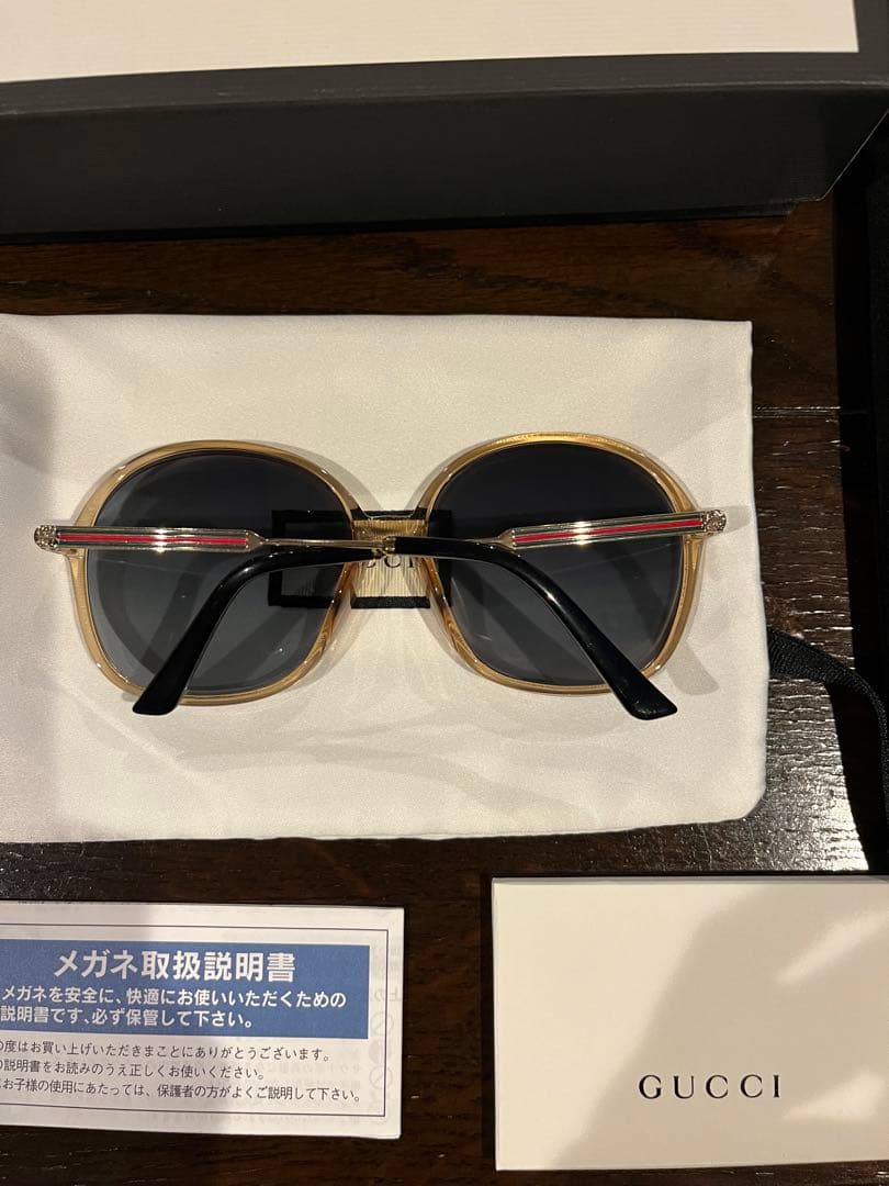 d*7様 ミケーレGUCCI サングラスベージュゴールド　インターロッキングシェ