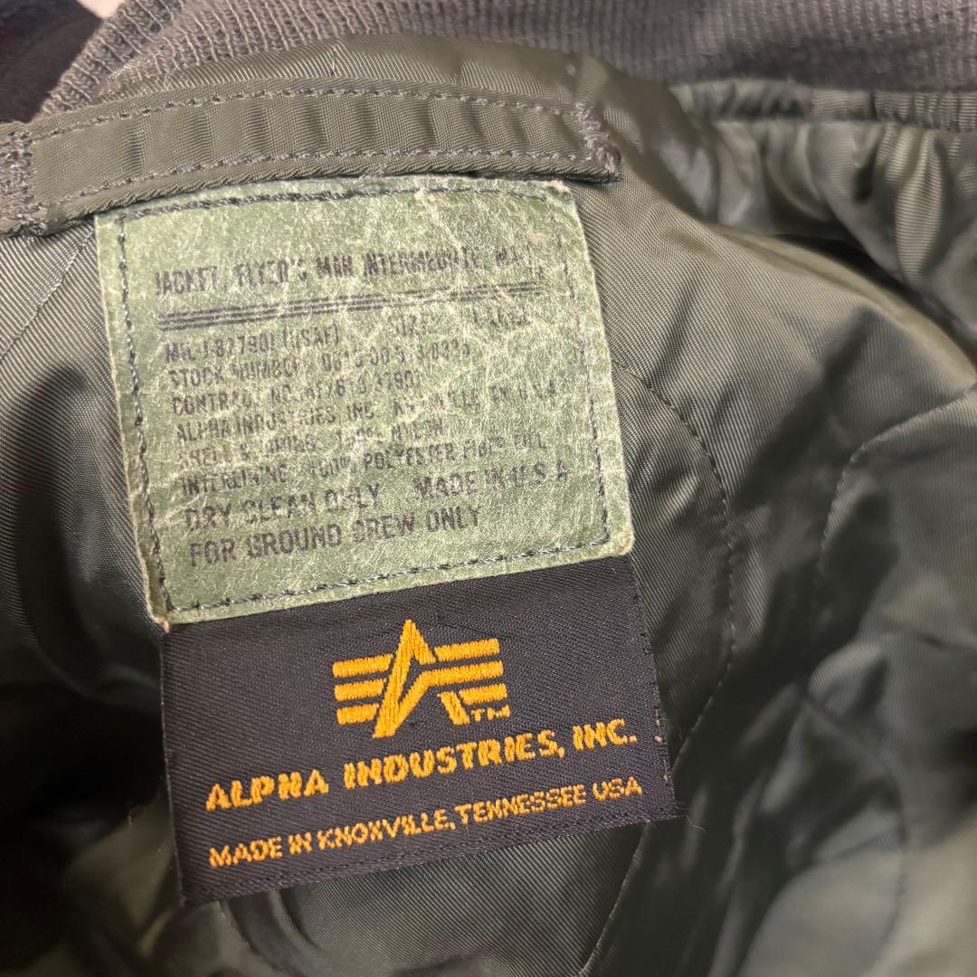 USA製 ALPHA アルファ MA-1 L IDEALジップ