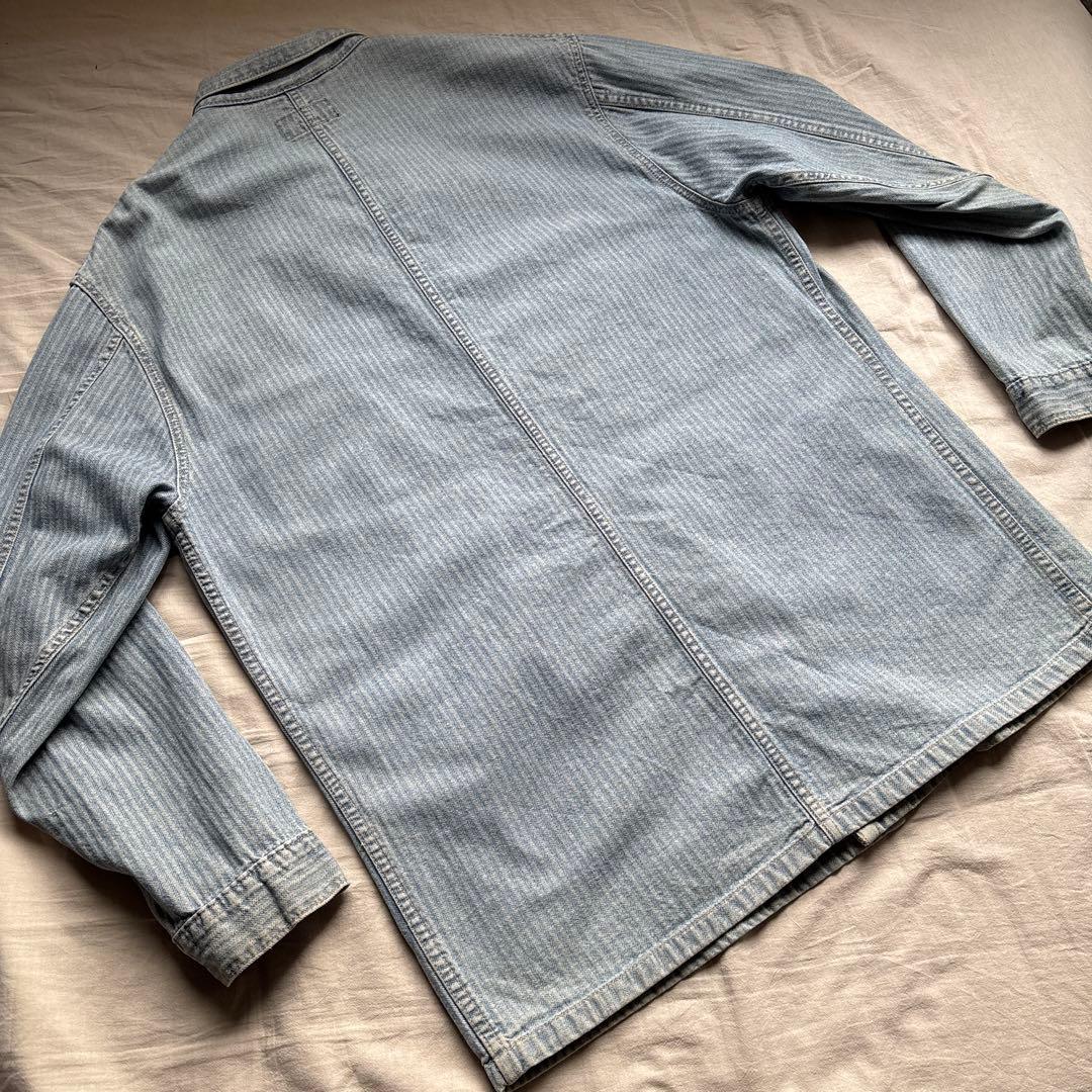 【90s】USA製 三つ星タグ RRL カバーオール ヘリンボーン ストライプ