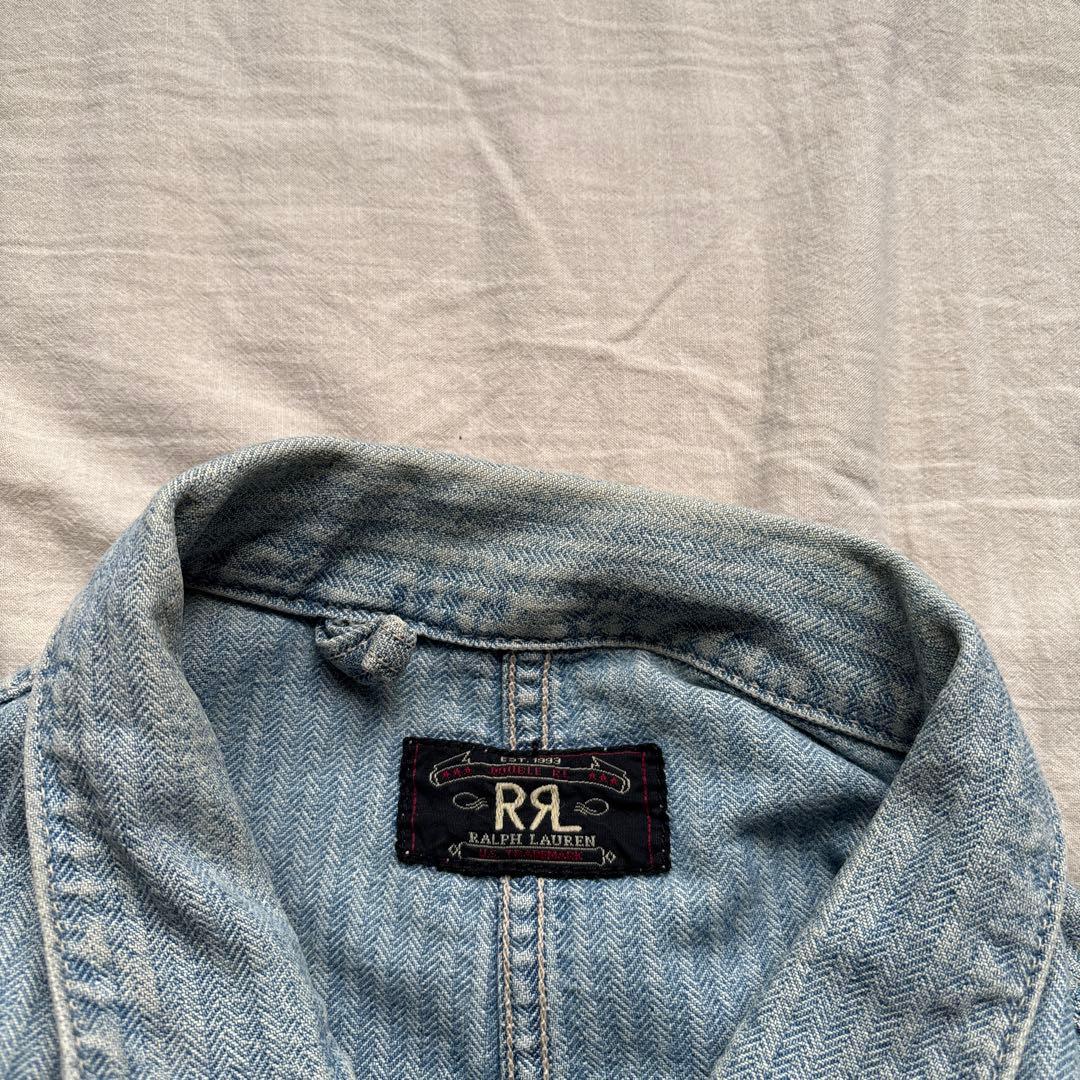【90s】USA製 三つ星タグ RRL カバーオール ヘリンボーン ストライプ