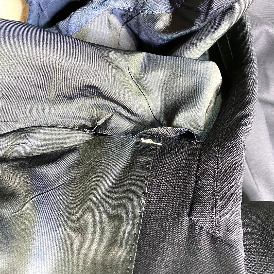 Burberry テーラード 紺ブレ 金ボタン タスマニアウール L ホース