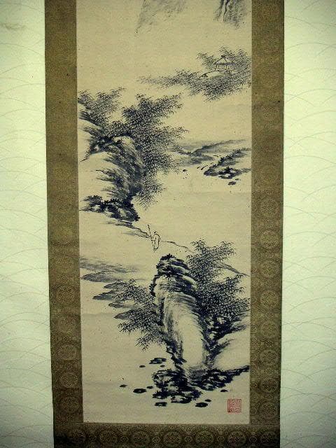 ♥掛軸　山水画　成木 星洲 　掛け軸　骨董品