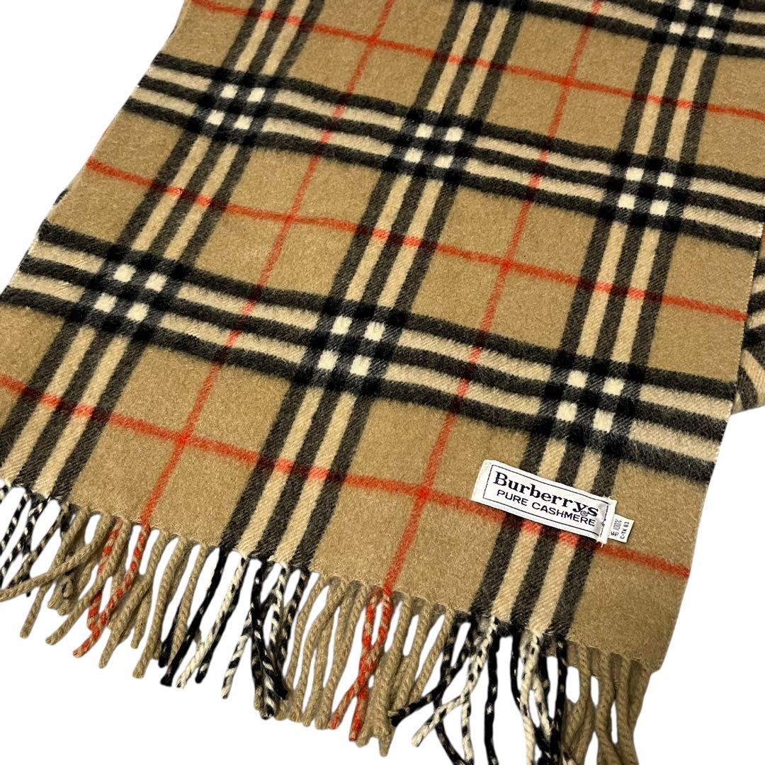 人気✨バーバリー マフラー ノバチェック カシミヤ ベージュ 定番 正規品