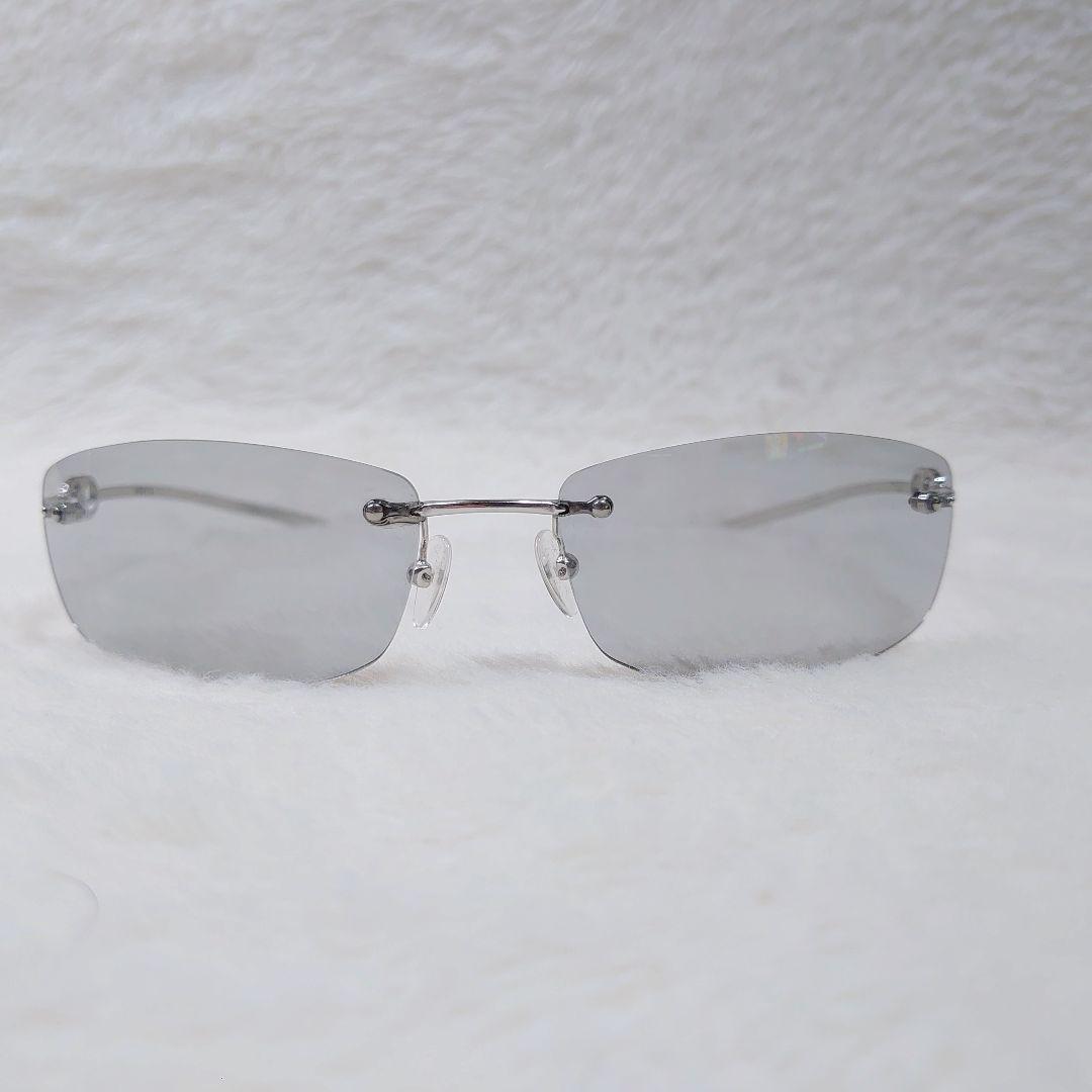✨美品✨GUCCI GG 1775/S サングラス リムレス GGロゴ グレー
