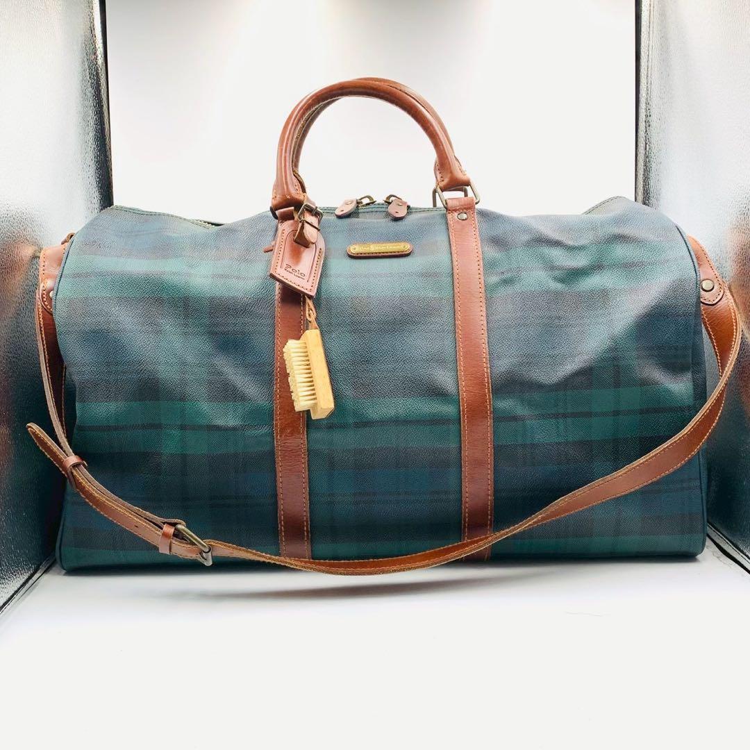 美品✨ラルフローレン 2way ブラシ・ネームタグ付き ボストンバッグ 大容量