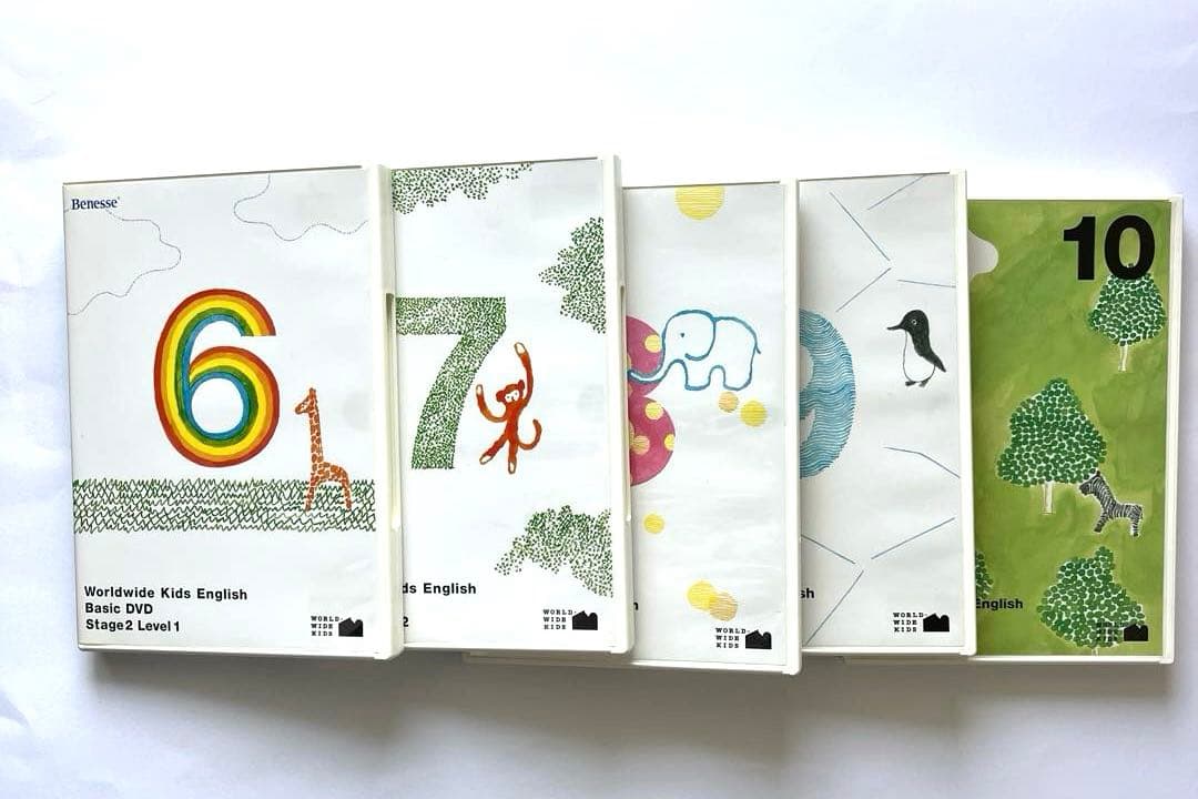 ワールドワイドキッズ　絵本、DVD、CD、CD‐ROMのセット　ステージ1・2