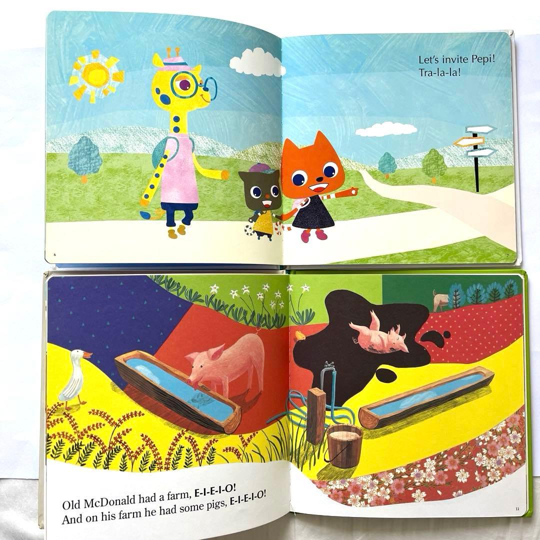 ワールドワイドキッズ　絵本、DVD、CD、CD‐ROMのセット　ステージ1・2