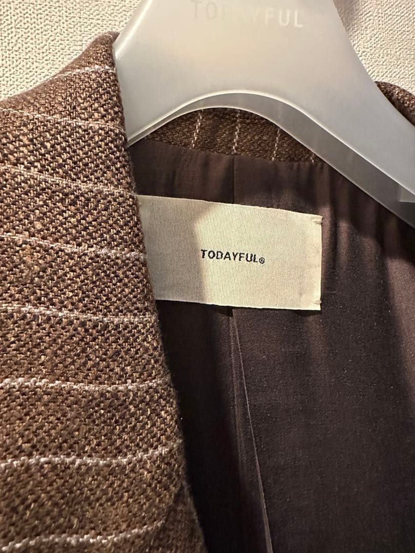 ジャケット・アウター Todayful Boyfriend Stripe Linen Jacket