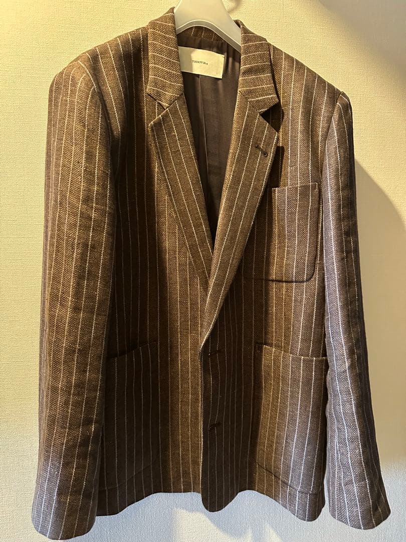 ジャケット・アウター Todayful Boyfriend Stripe Linen Jacket