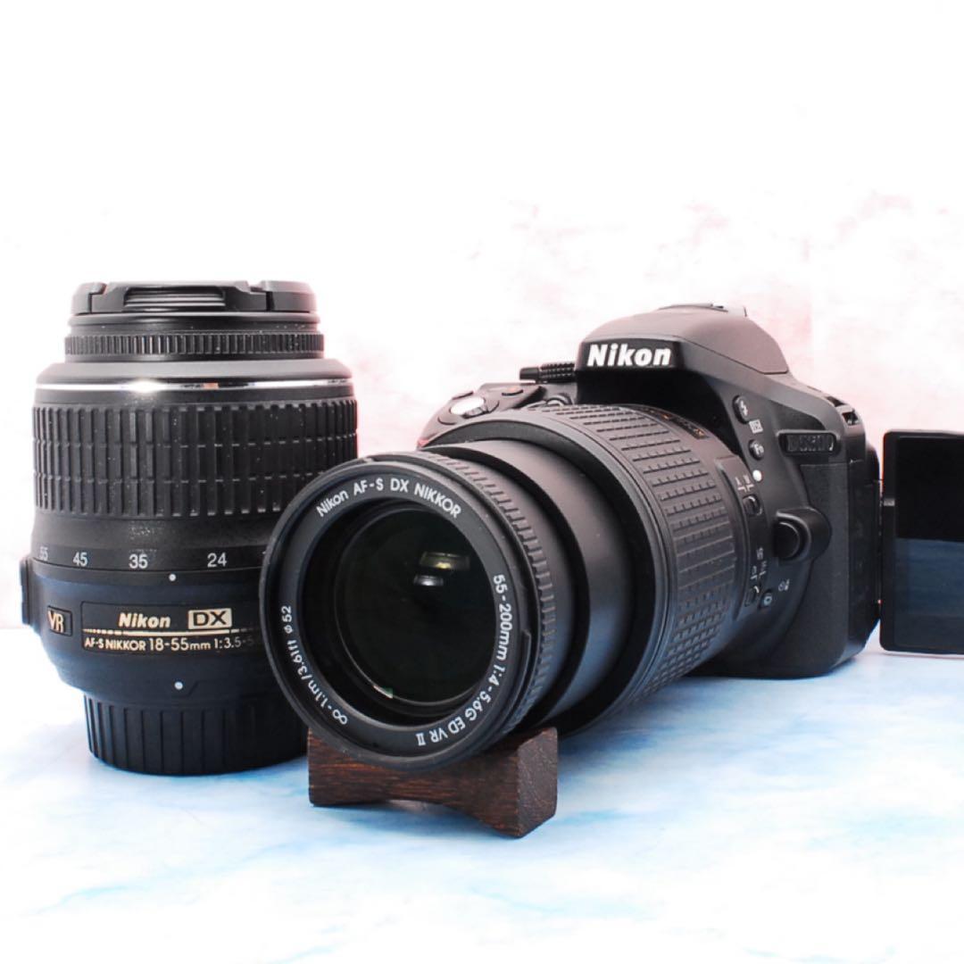 Nikon D5300★Wi-Fi搭載★一眼レフカメラ★手ぶれ補正Wレンズ