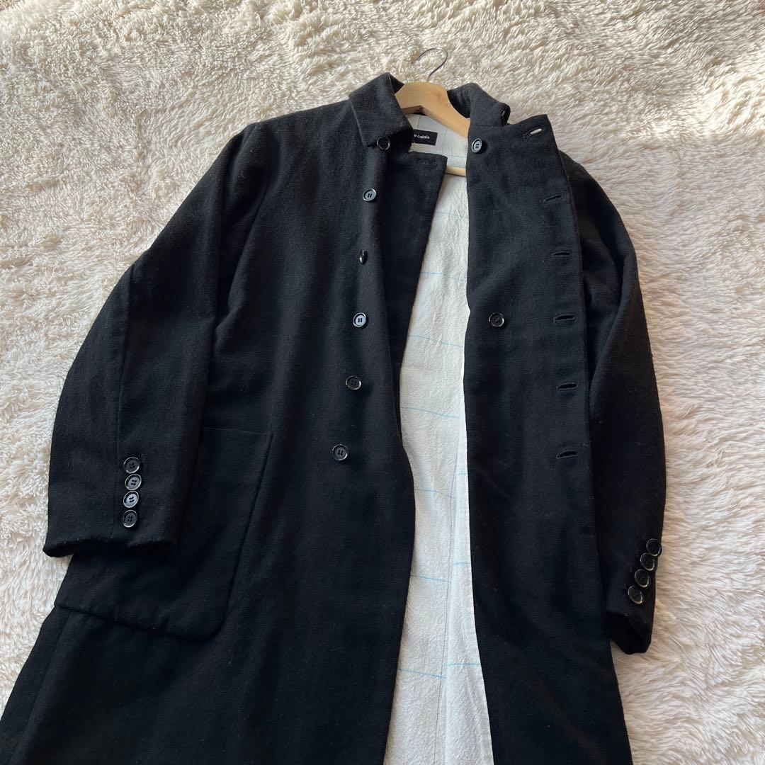 pas de calais ウール混 ロングコート