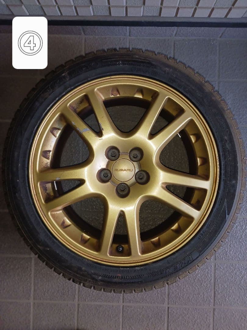 【ジャンク品】SUBARU　純正ホイール（スタッドレスタイヤ付き）4本セット