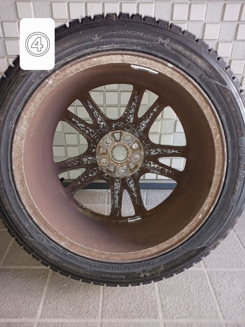 【ジャンク品】SUBARU　純正ホイール（スタッドレスタイヤ付き）4本セット