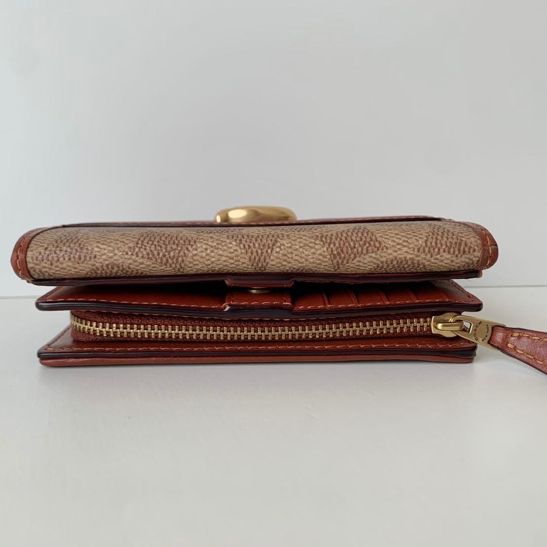 【COACH】コーチ　ストゥディオ ミディアム ウォレット 二つ折り財布　茶色