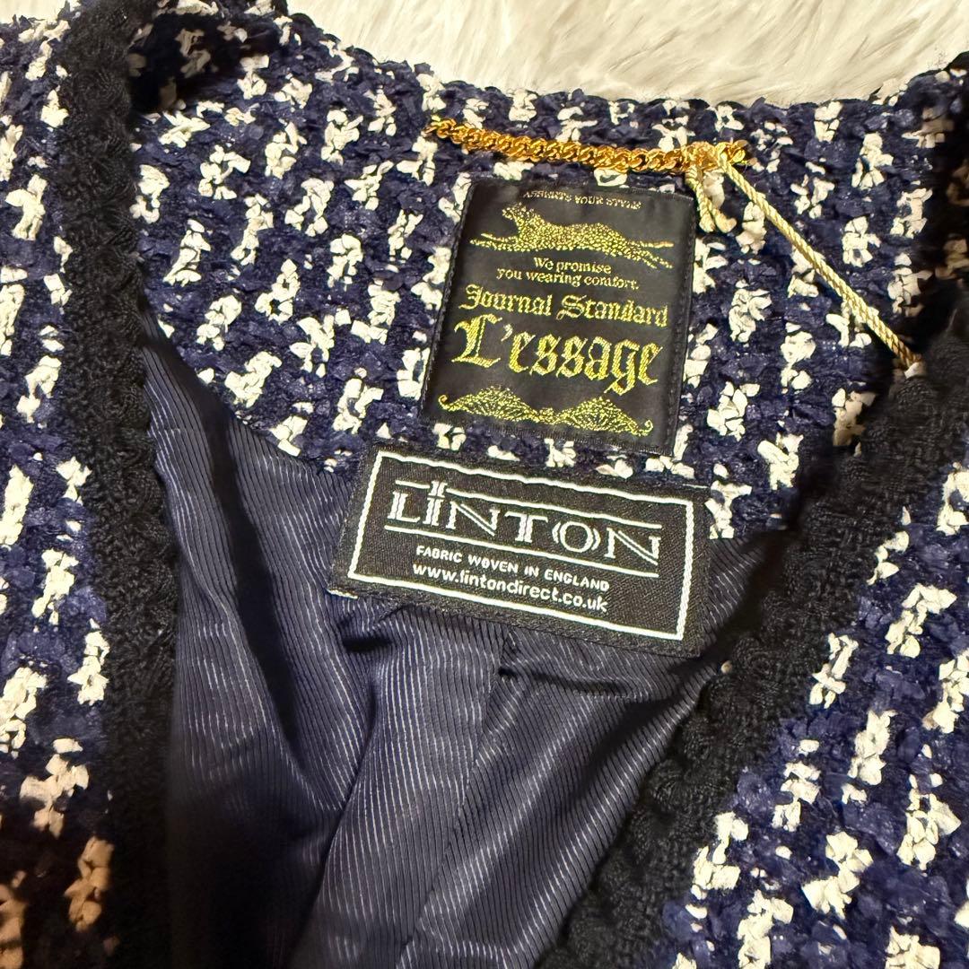 ✨新品タグ付✨LINTON リントン シャネルツイード ジャケット 金ボタン
