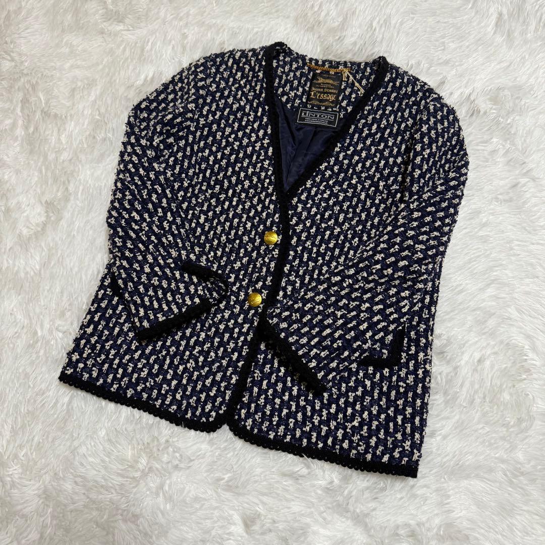✨新品タグ付✨LINTON リントン シャネルツイード ジャケット 金ボタン