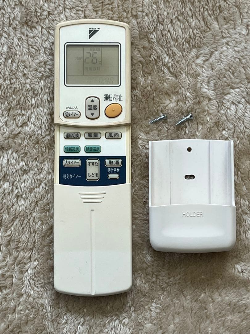 ダイキン純正 リモコン ARC422A1 ホルダー付き　中古品
