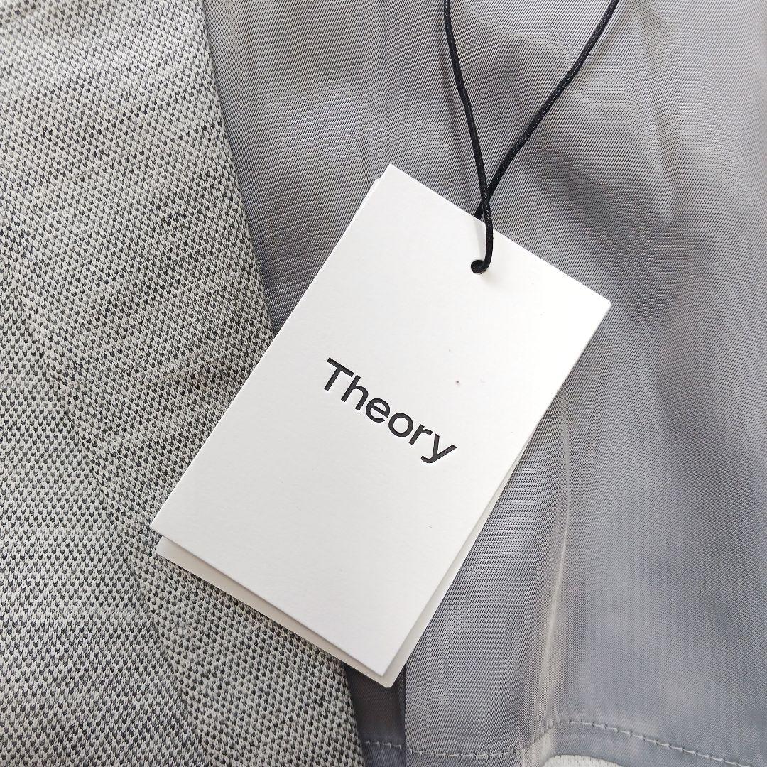 ✨新品未使用品✨Theory　リネン混　テーラードジャケット　ライトグレー　36