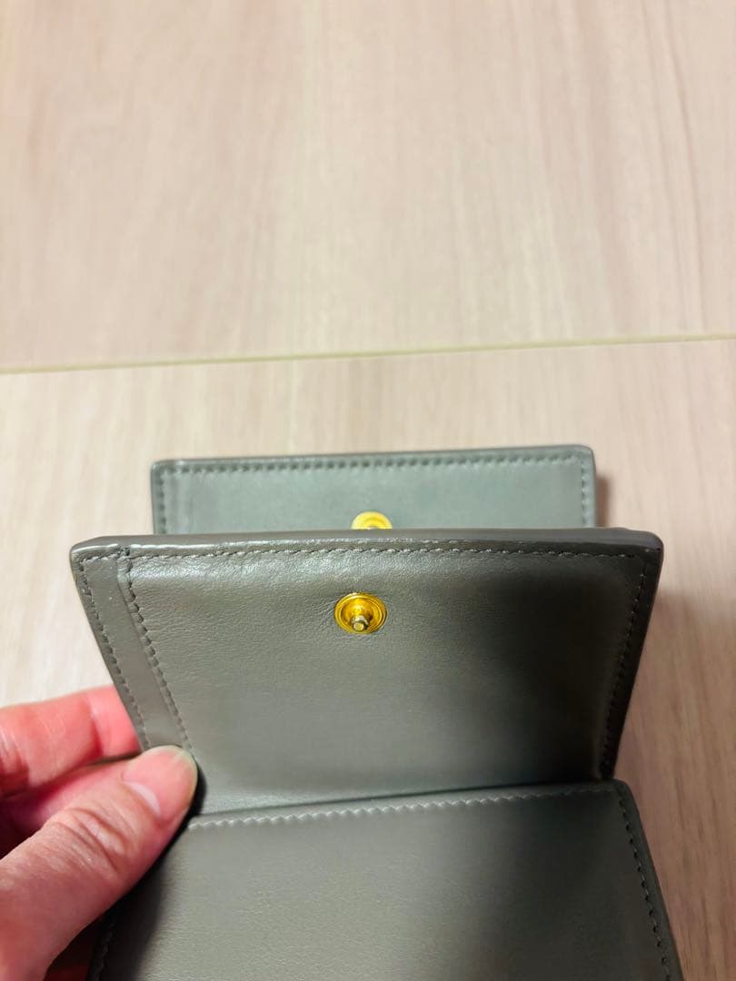 SAINT LAURENT グレー 三つ折り財布