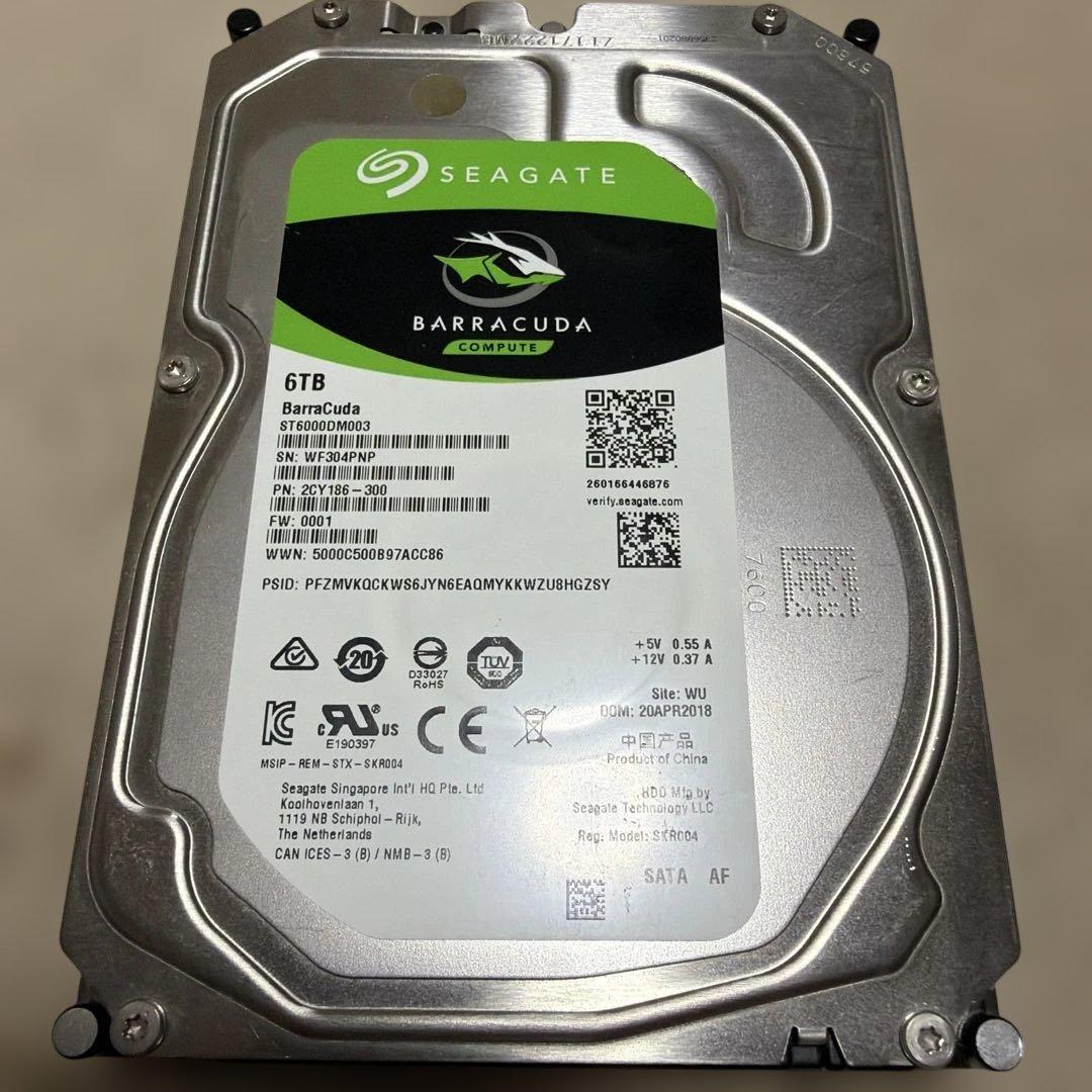 Seagate Barracuda 6TB 内蔵型ハードディスクドライブ