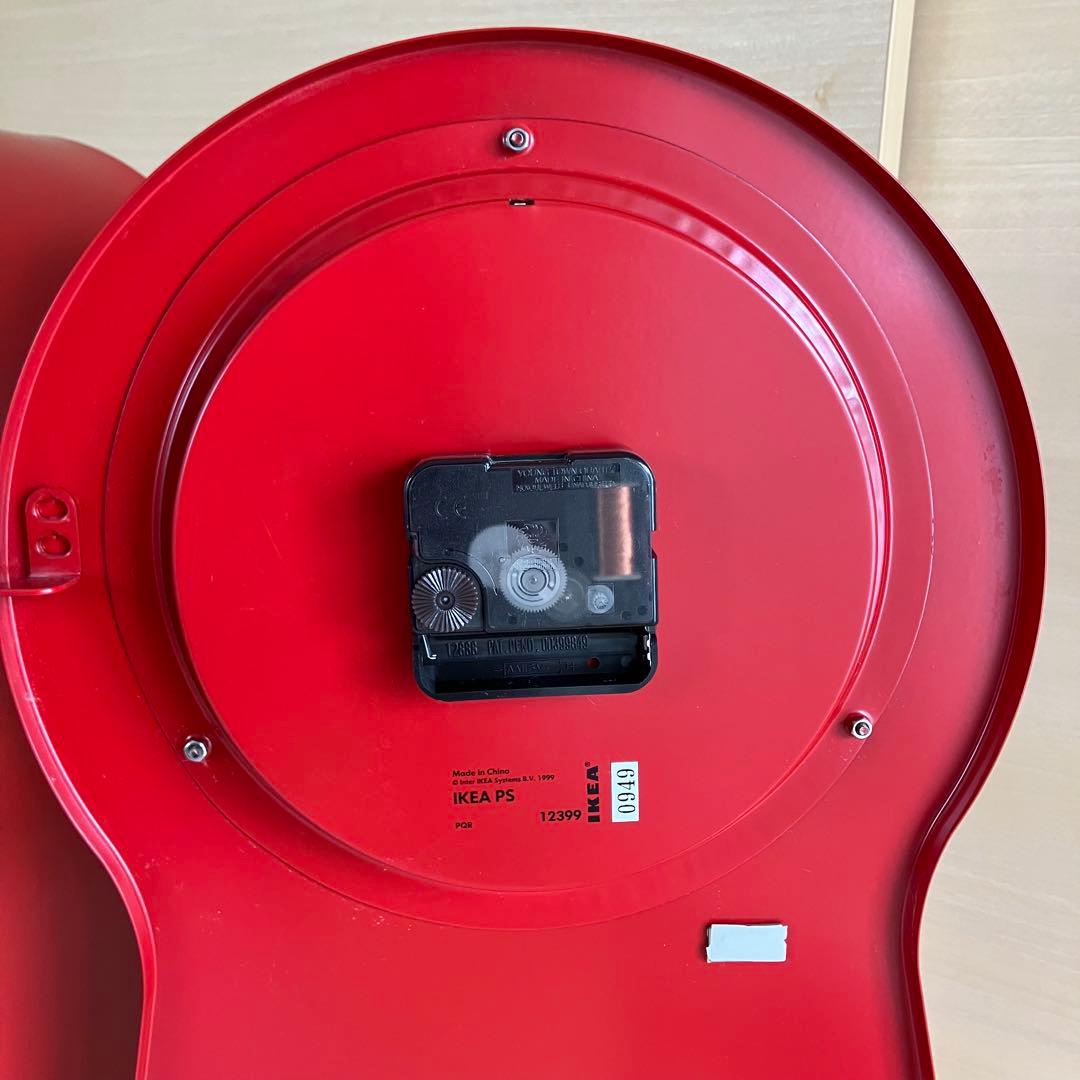 廃盤品 OLD IKEA PS 1995 置時計　ポストモダン　レッド