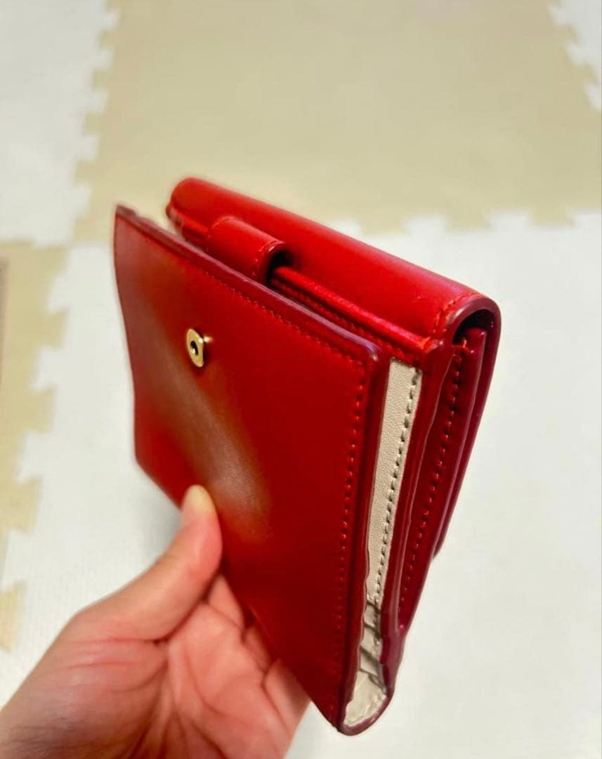 Salvatore Ferragamo 赤 リボン付き 二つ折り財布