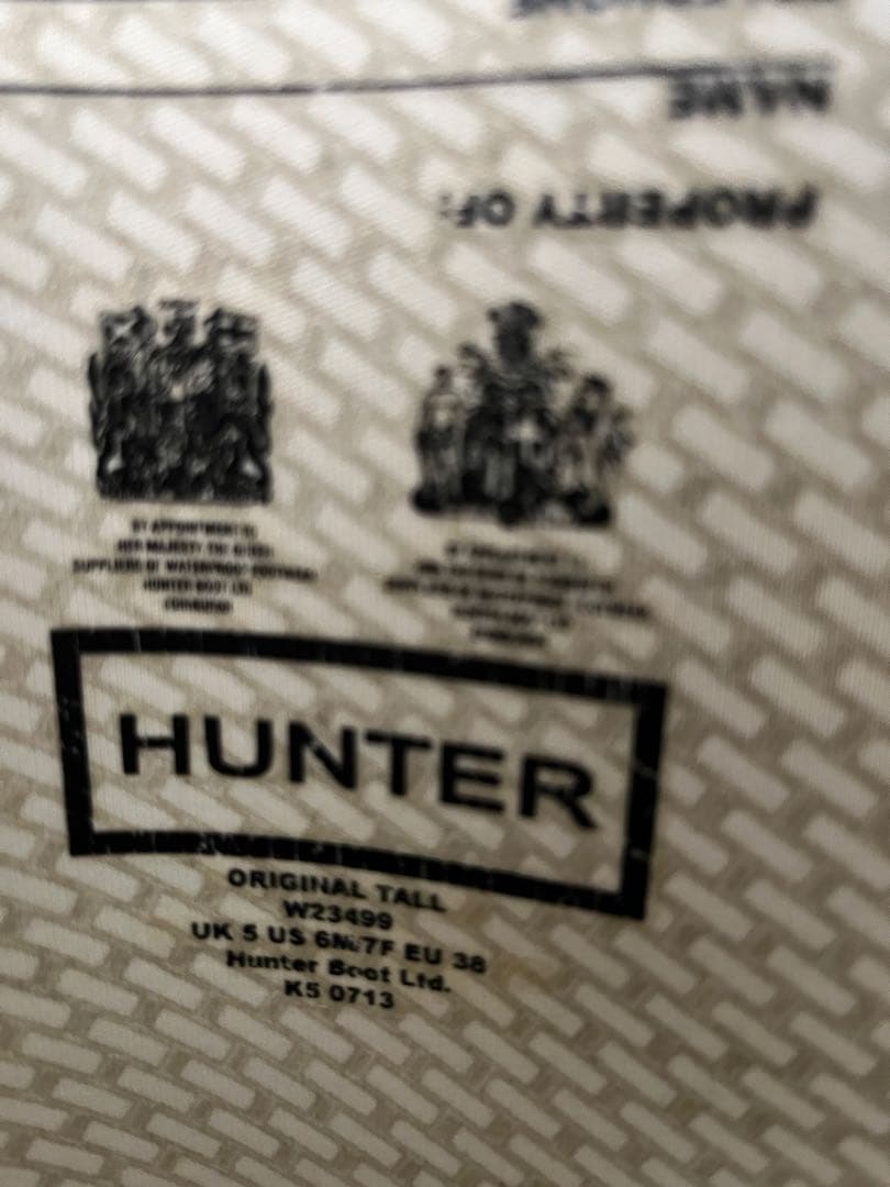 HUNTER ブラック ロングブーツ　レインブーツ