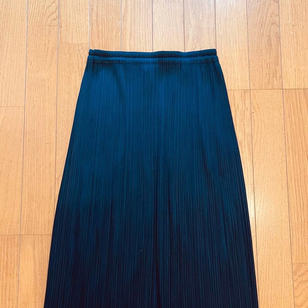 PLEATS PLEASE スカート　サイズ1 イッセイミヤケ　ネイビー