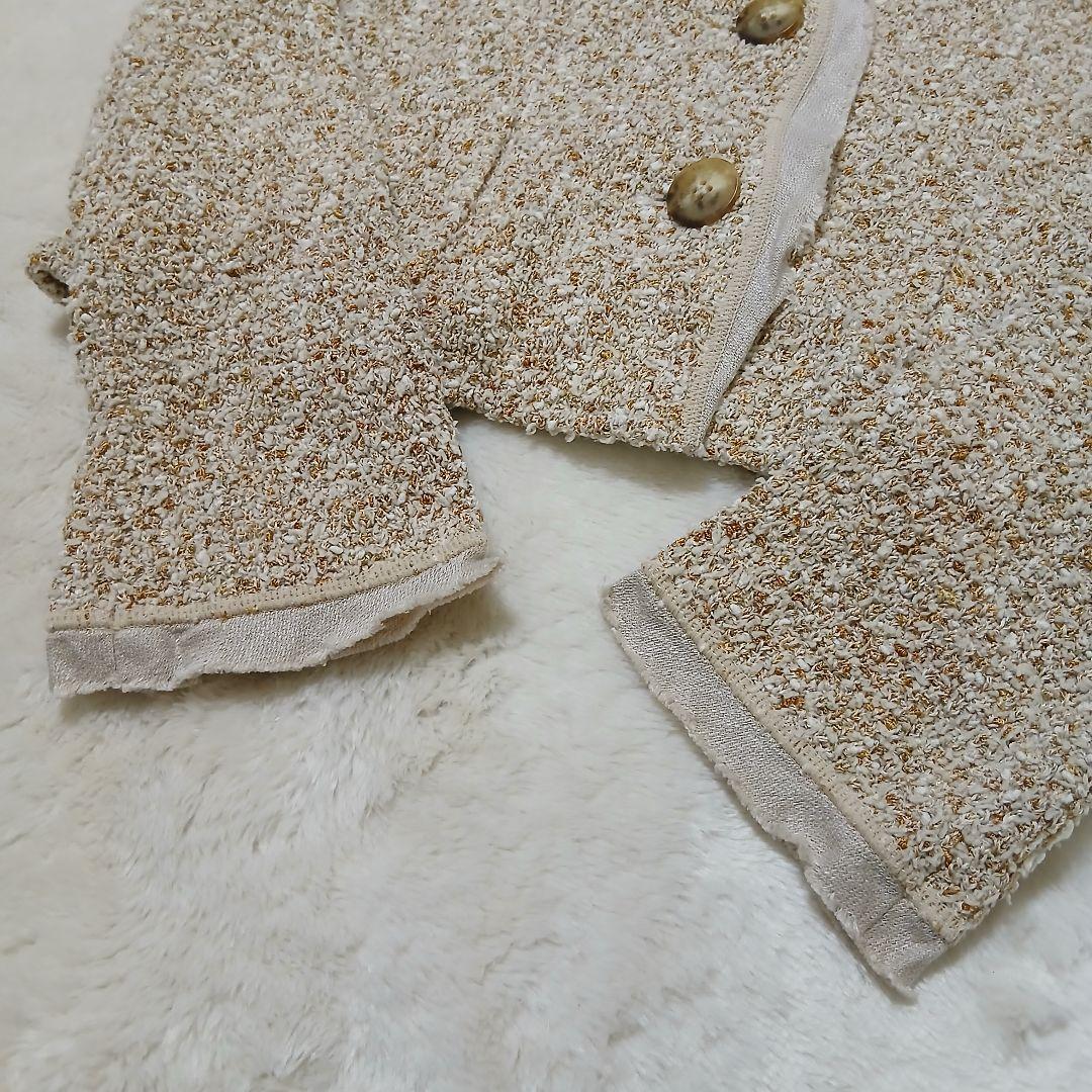 【美品】FOXEY Boutique ストレッチ ツイードテーラードジャケット