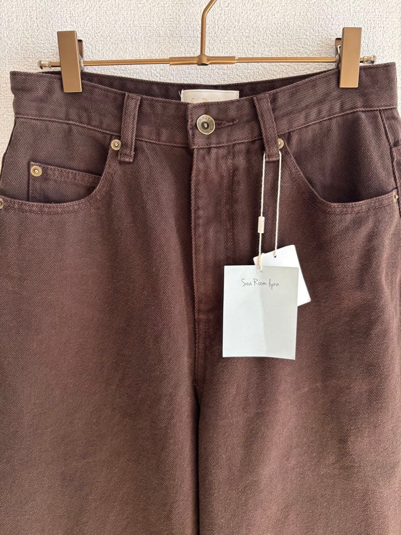 新品・未使用【SeaRoomlynn】ワイドウエストバギー SRN05 ブラウン