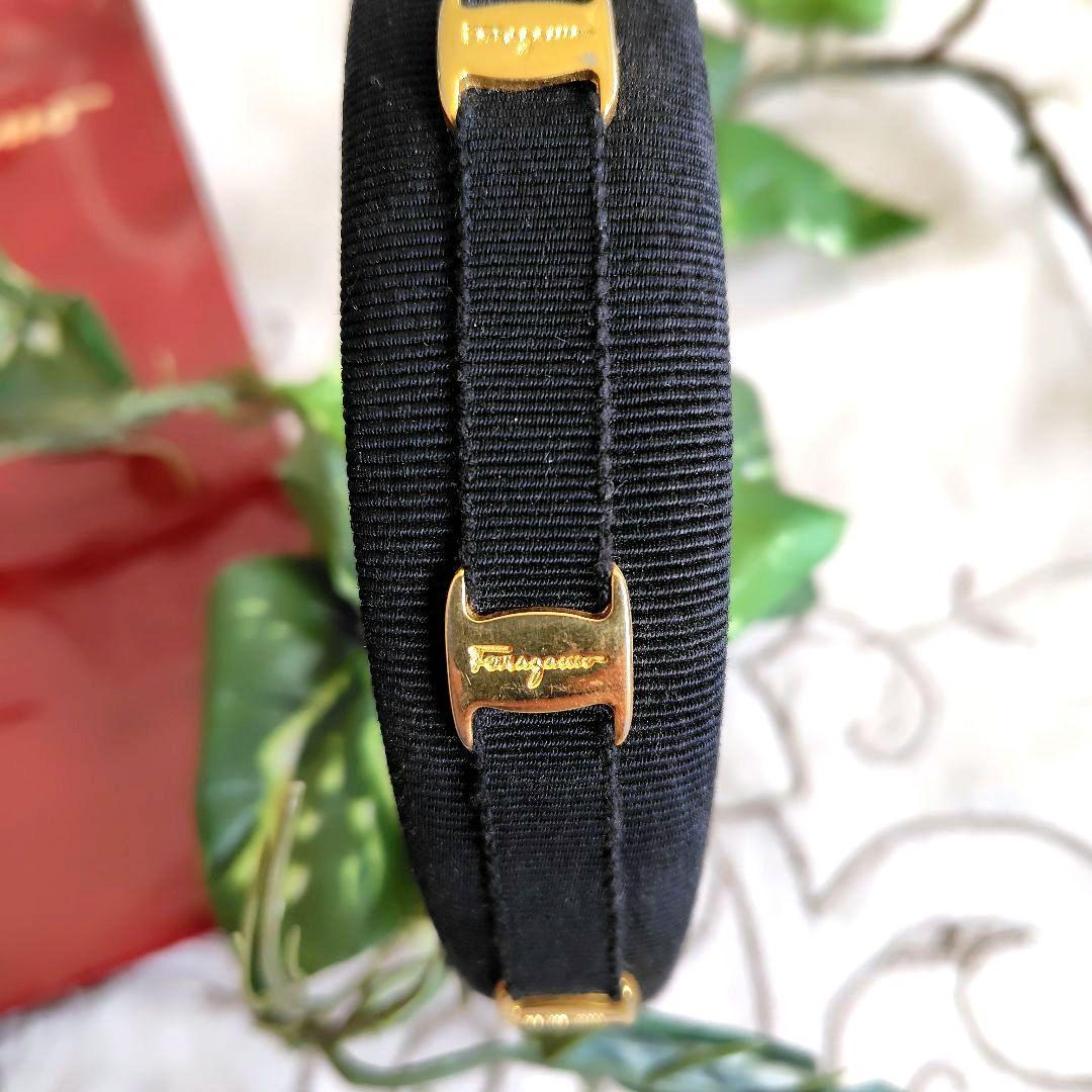 【 大人気 】Ferragamo フェラガモ ヴァラリボン カチューシャ 黒