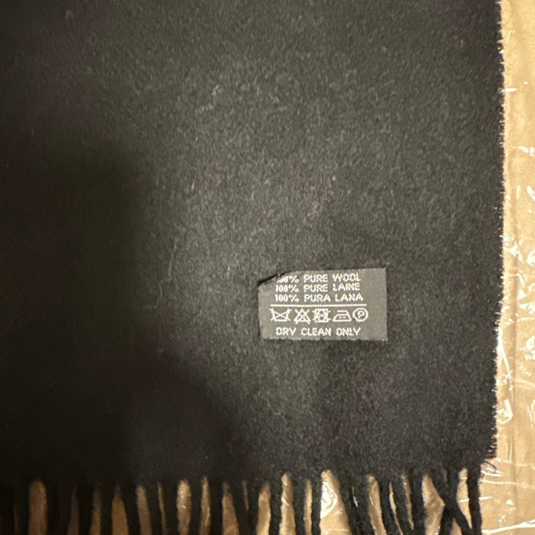 YSL黒のウールマフラー