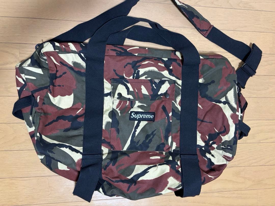 希少 Supreme 迷彩 ボストンバッグ オールド 正規品 修理前提
