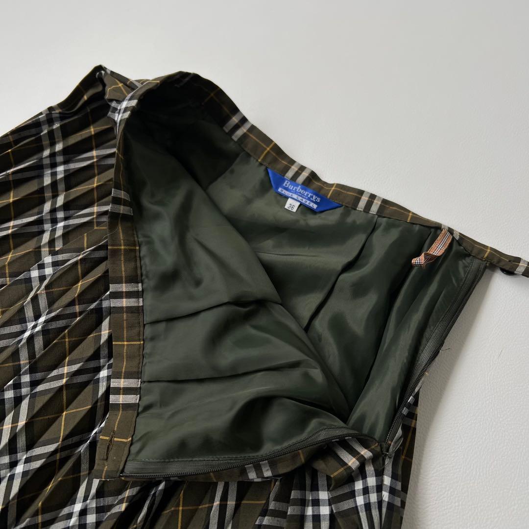 良品　BURBERRY バーバリー　ロングスカート　プリーツスカート　36