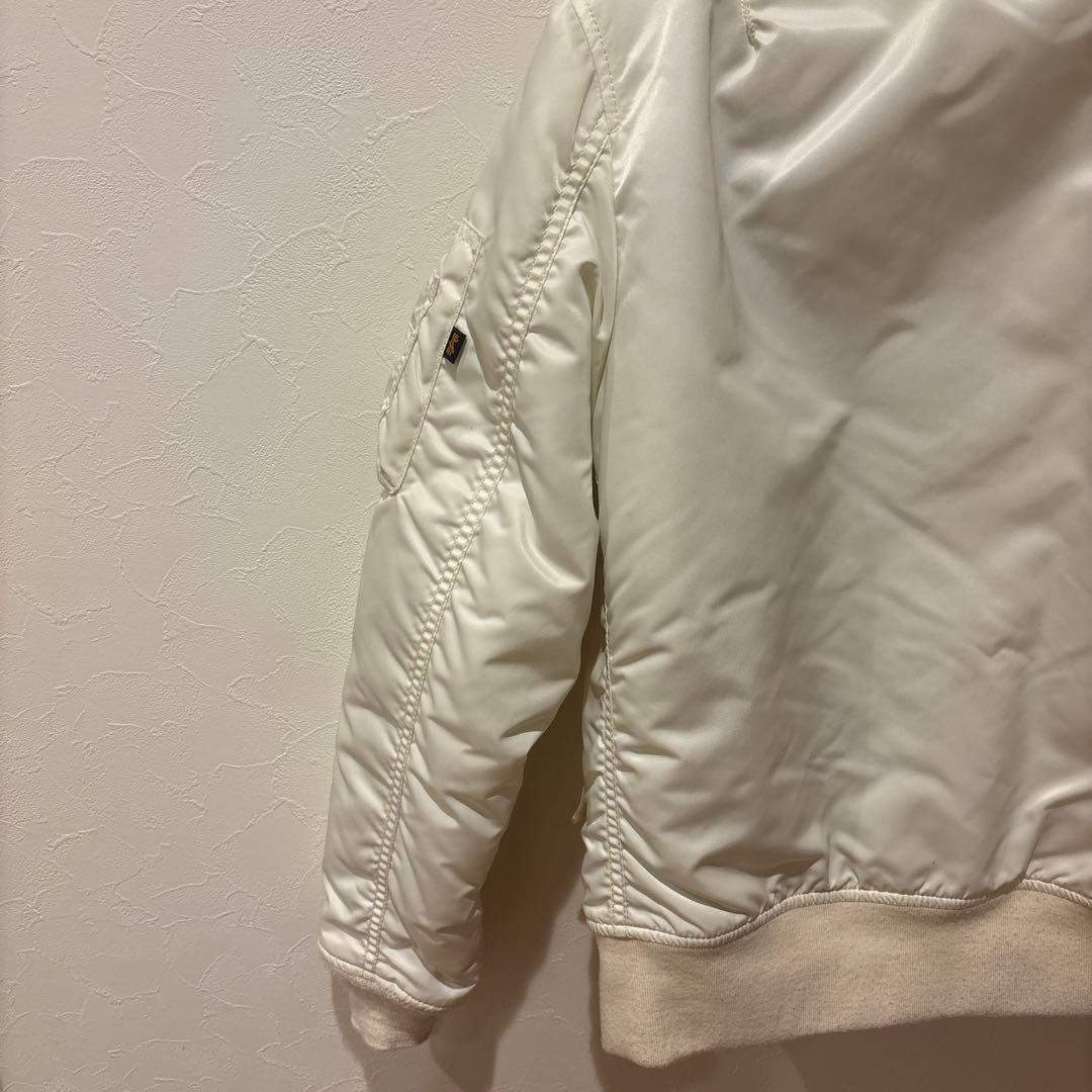 ALPHA INDUSTRIES MA-1 ノーカラー ホワイト M