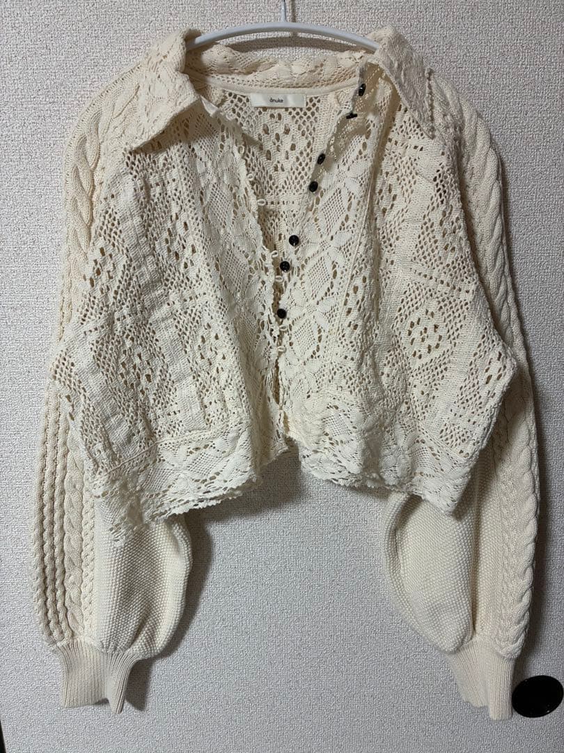 anuke Layered Lace Knit アイボリー