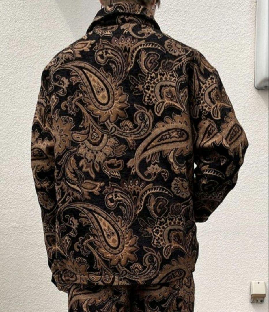 ポポGobelin Weaving Paisley Pattern Blo