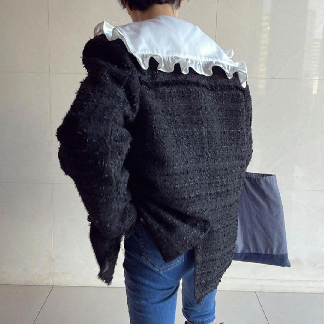 【Bibiy】 ELISE TWEED JACKET (Black) 黒