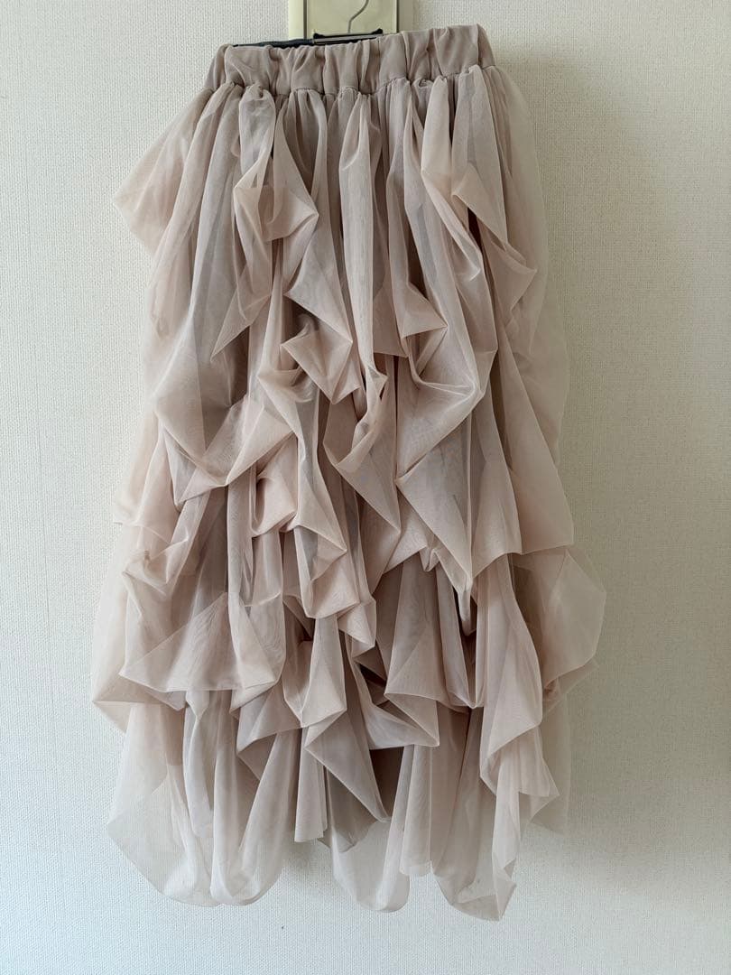美品) the toe / Iris Tulle Skirt (ベージュ)