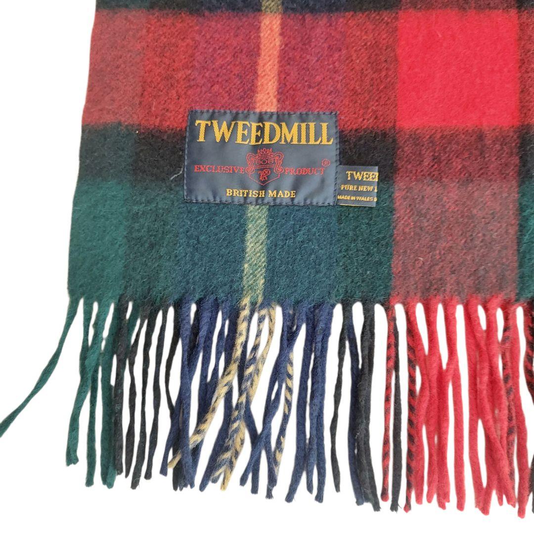 TWEEDMILL ツイードミル 大判ストール 英国製 ピュアウール チェック柄