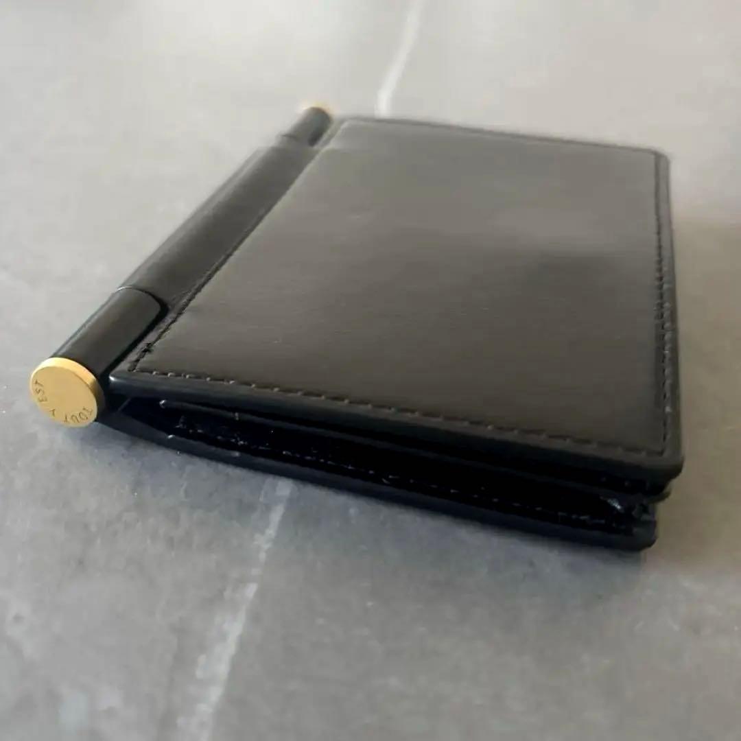 TOUT Y EST トゥティエ　ポメル名刺入れ　ブラック　カードケース　革　黒