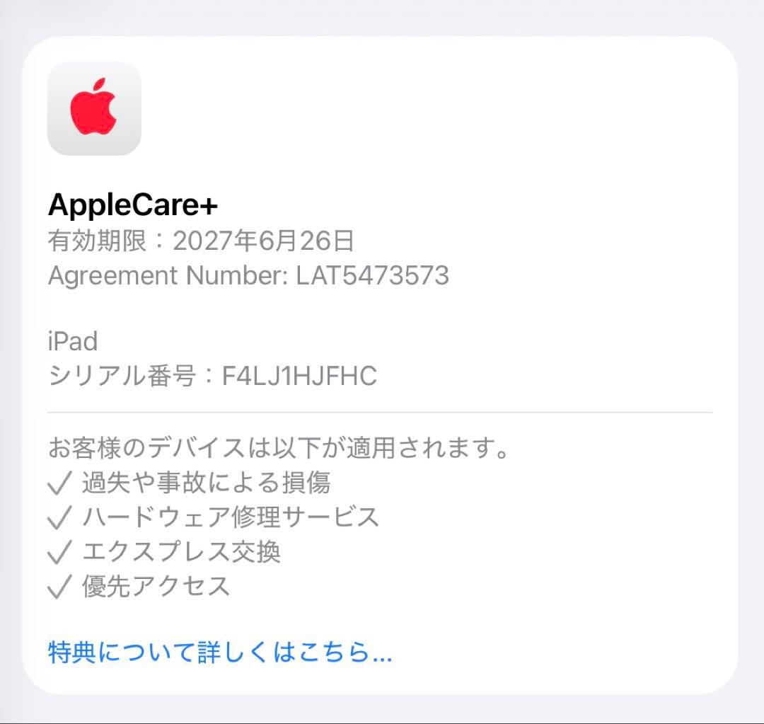 田*心様 第11世代iPad (A16)Wifi silver