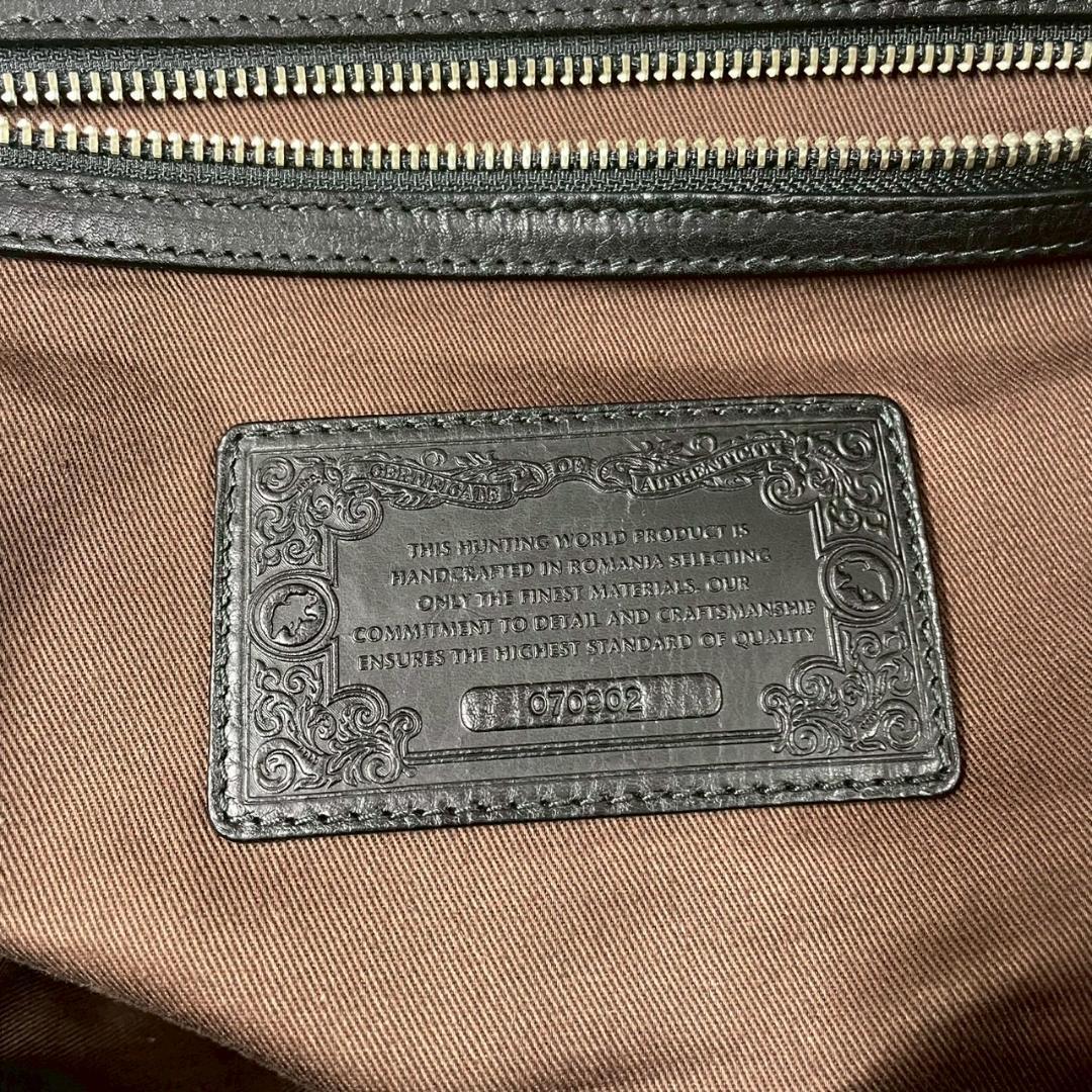 美品 HUNTING WORLD オールレザー ボストンバッグ