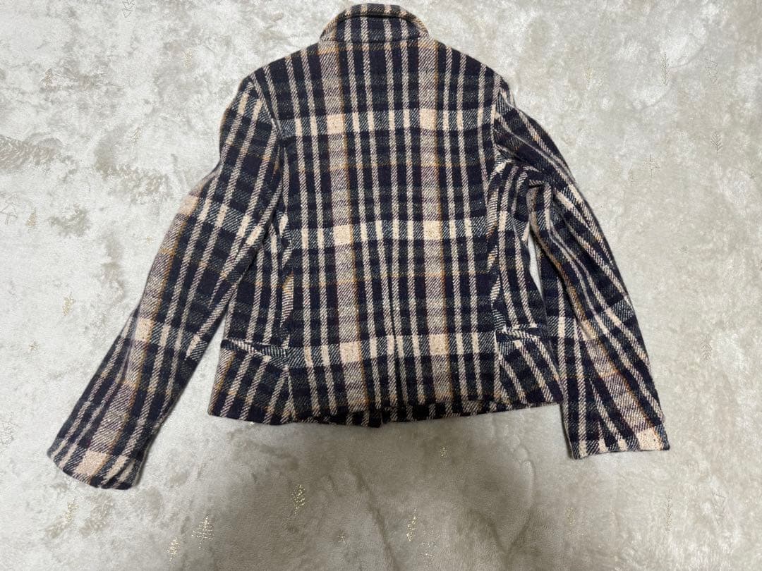 JIL SANDER ジルサンダーカシミヤ混　チェック柄ジャケット サイズ38