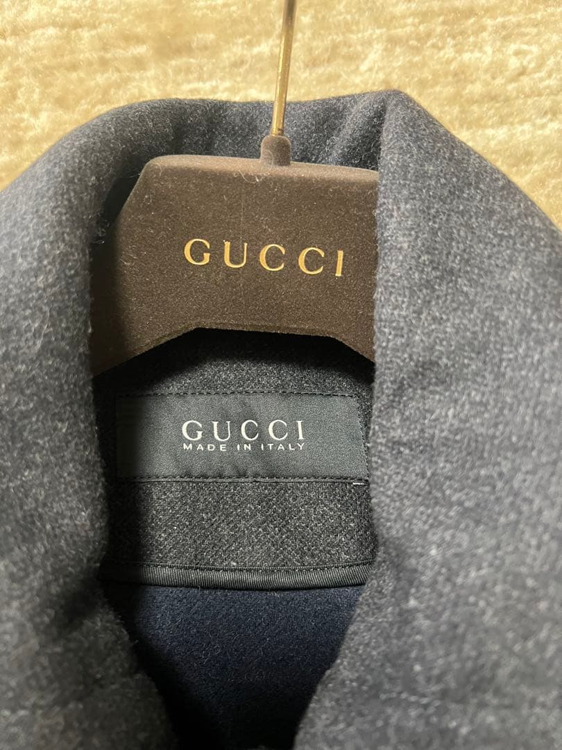 GUCCI ダッフルコート ダークグレー　46