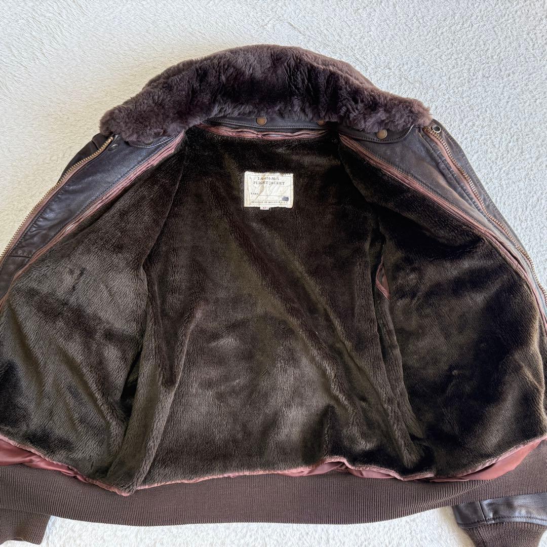 HOUSTON G-1 フライトジャケット レザー 42 L-XL ボア脱着
